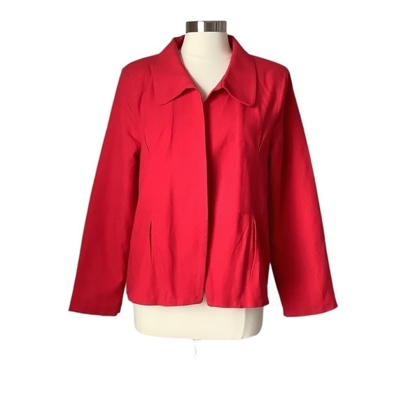 NEW Frances Valentine Elle Linen Blazer Red MSRP $378 - Picture 1 of 15